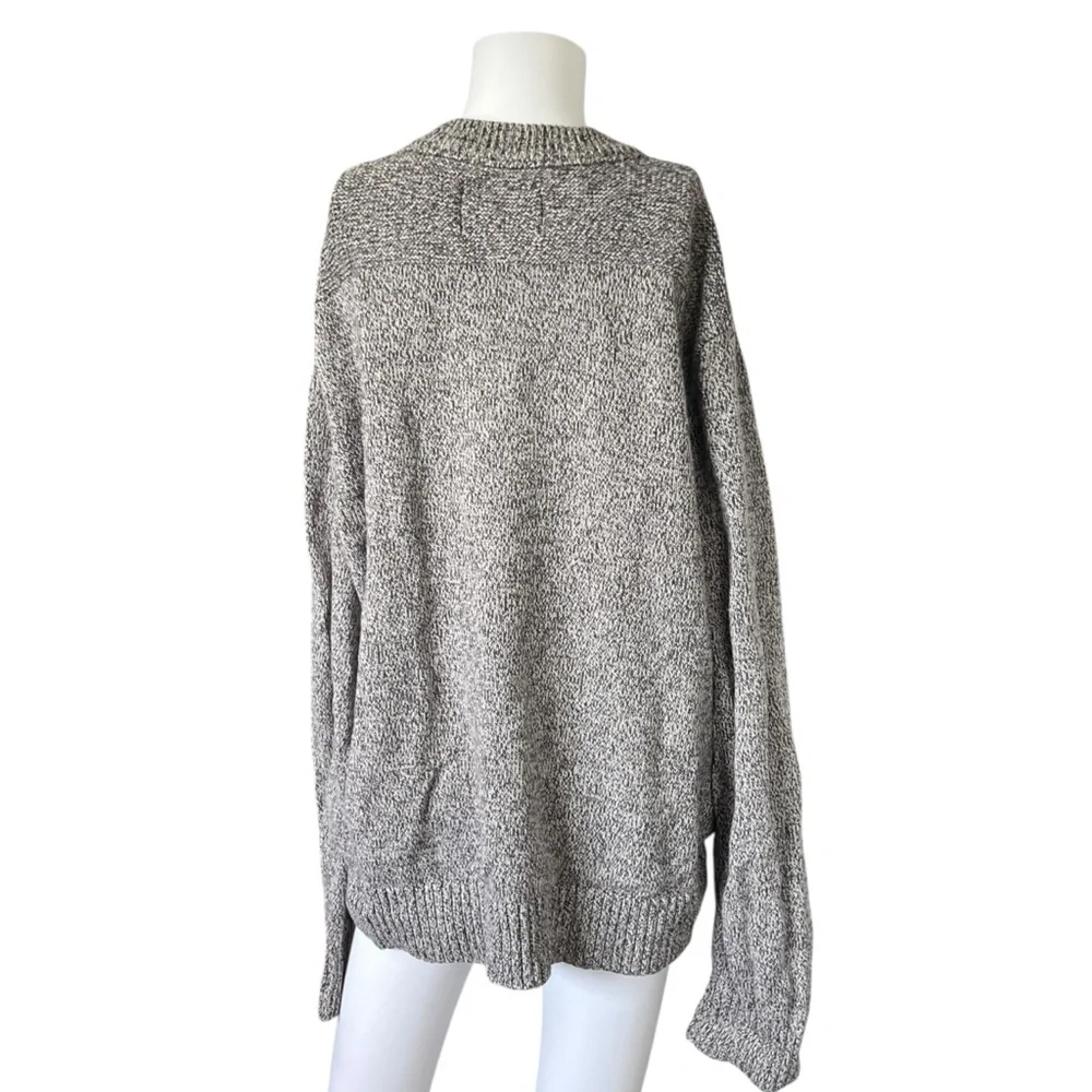 Eddie Bauer Gray Cotton Henley Pullover Sweater Knit Neutral Mens Size XXL - Picture 2 of 9
